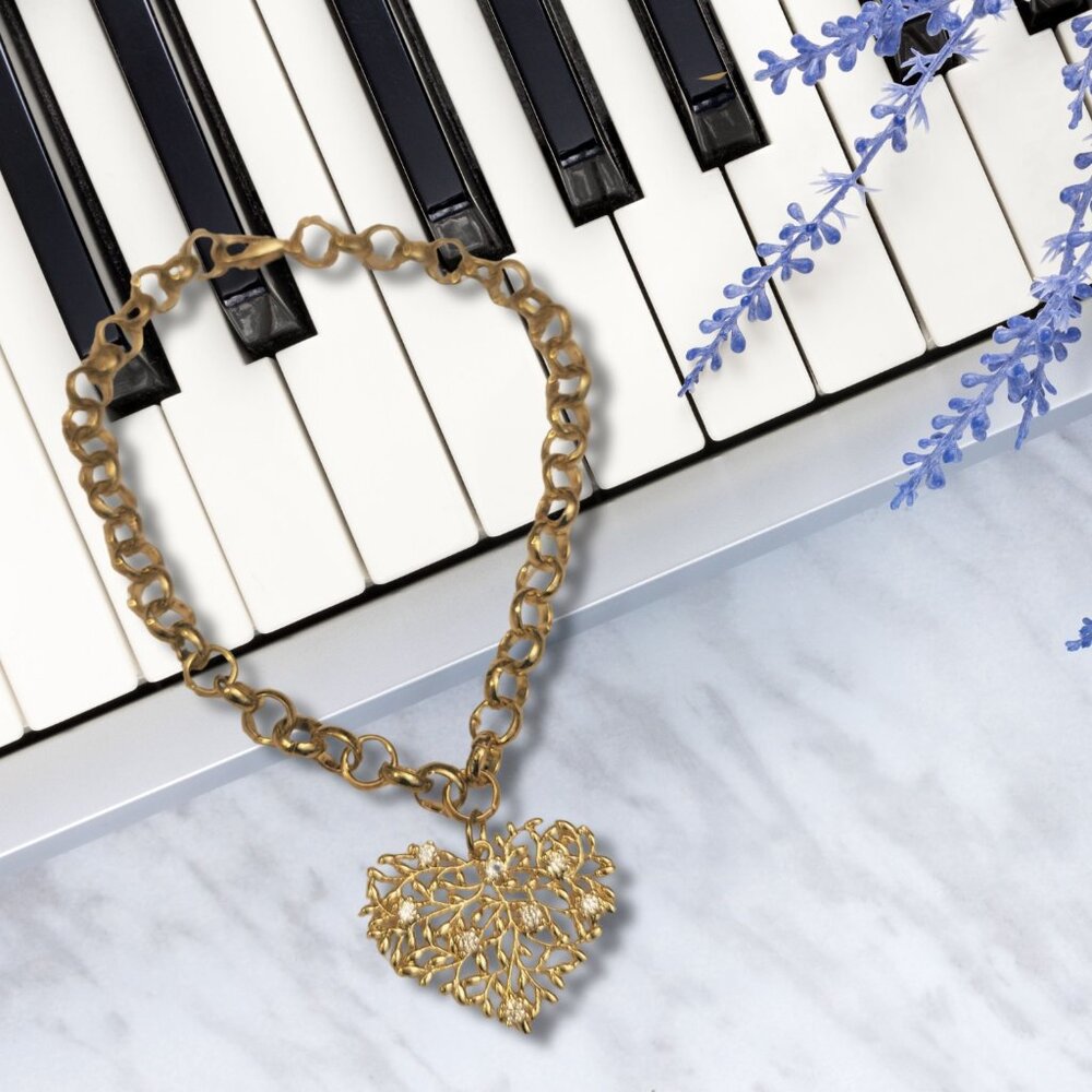 Heart Rhinestone Charm Bracelet - Picture 8 of 12